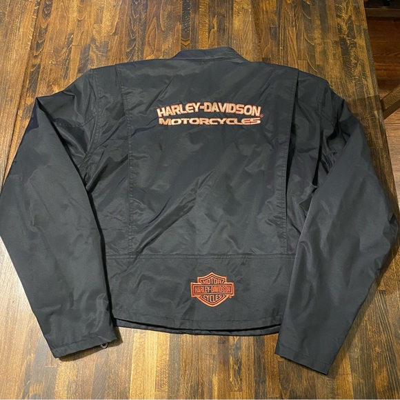 Harley Davidson Womens Jacket RN 103819 CA 03402 Womens Size XL- Black/Orange - Picture 3 of 14